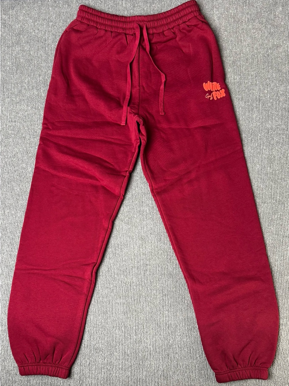 White Fox Sweatpants Womens Medium Burgundy Capsule 9 Star of the Moment NWT